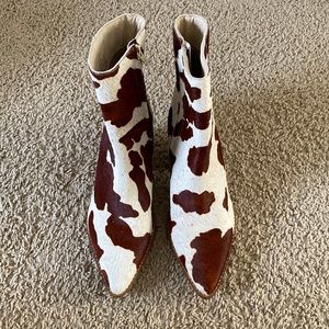 Leather Cow Booties